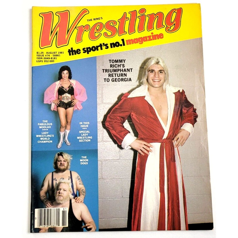 THE RING'S WRESTLING - AUG 1981 - MOOLAH / TOMMY RICH / JUNKYARD DOG / E.‎ LADD
